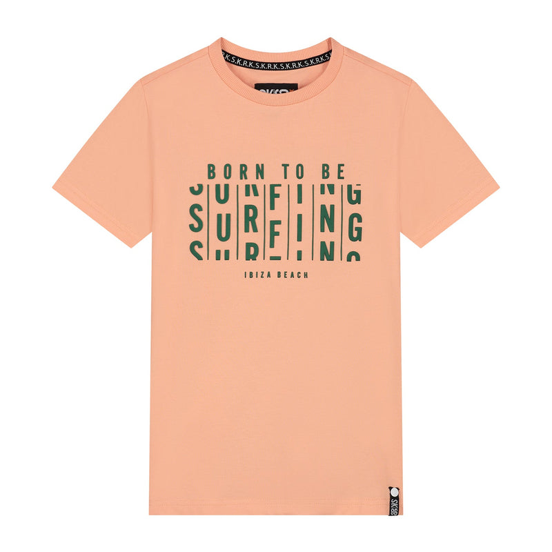 Jongens T-shirt Tako van Skurk in de kleur Peach in maat 170.