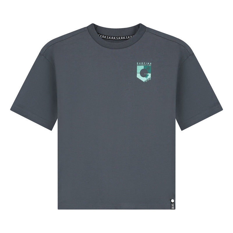 Jongens T-shirt Tanzi van Skurk in de kleur grey in maat 170.