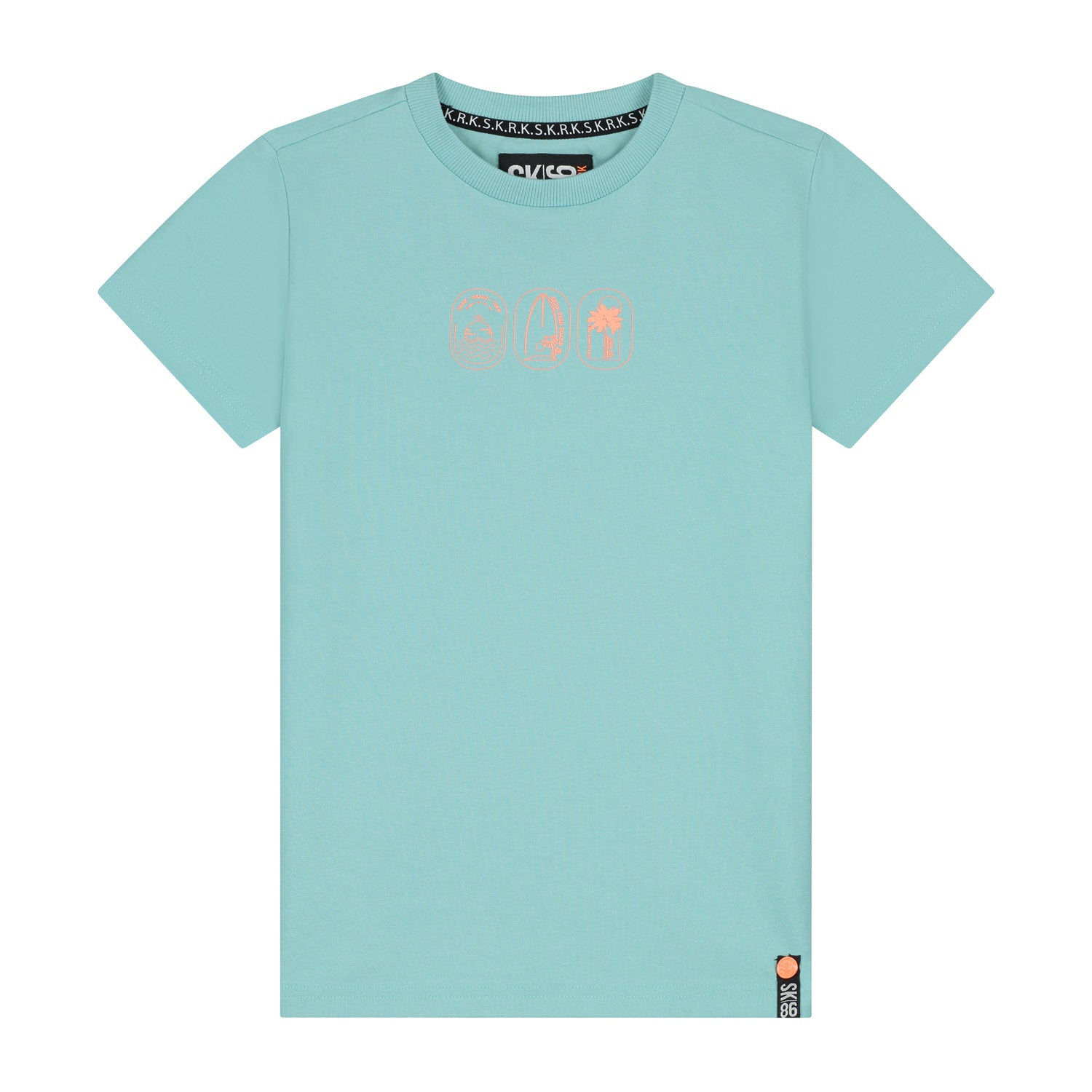 Skurk T-shirt Tejay Pastel Turquoise