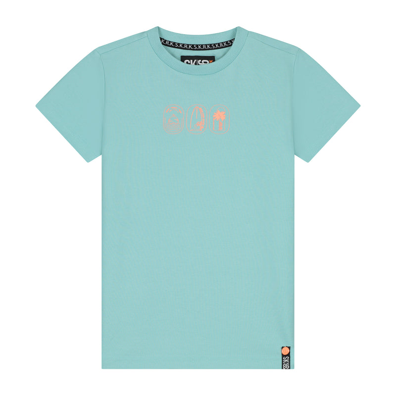 Skurk T-shirt Tejay Pastel Turquoise