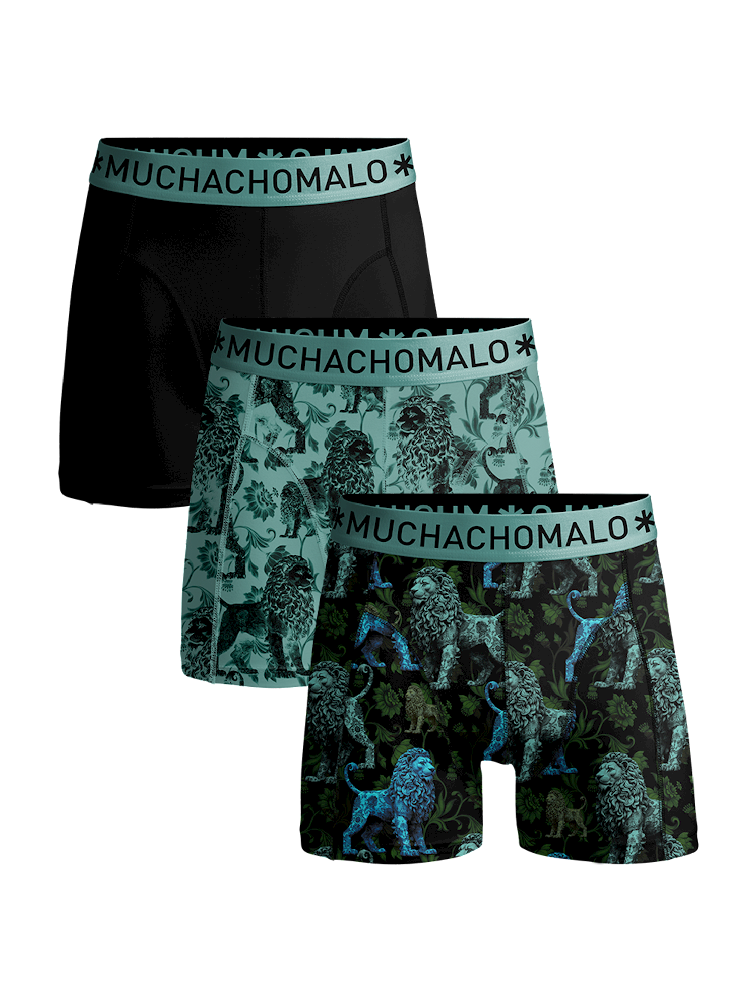 Muchachomalo Boys 3-pack shorts Delft Lion