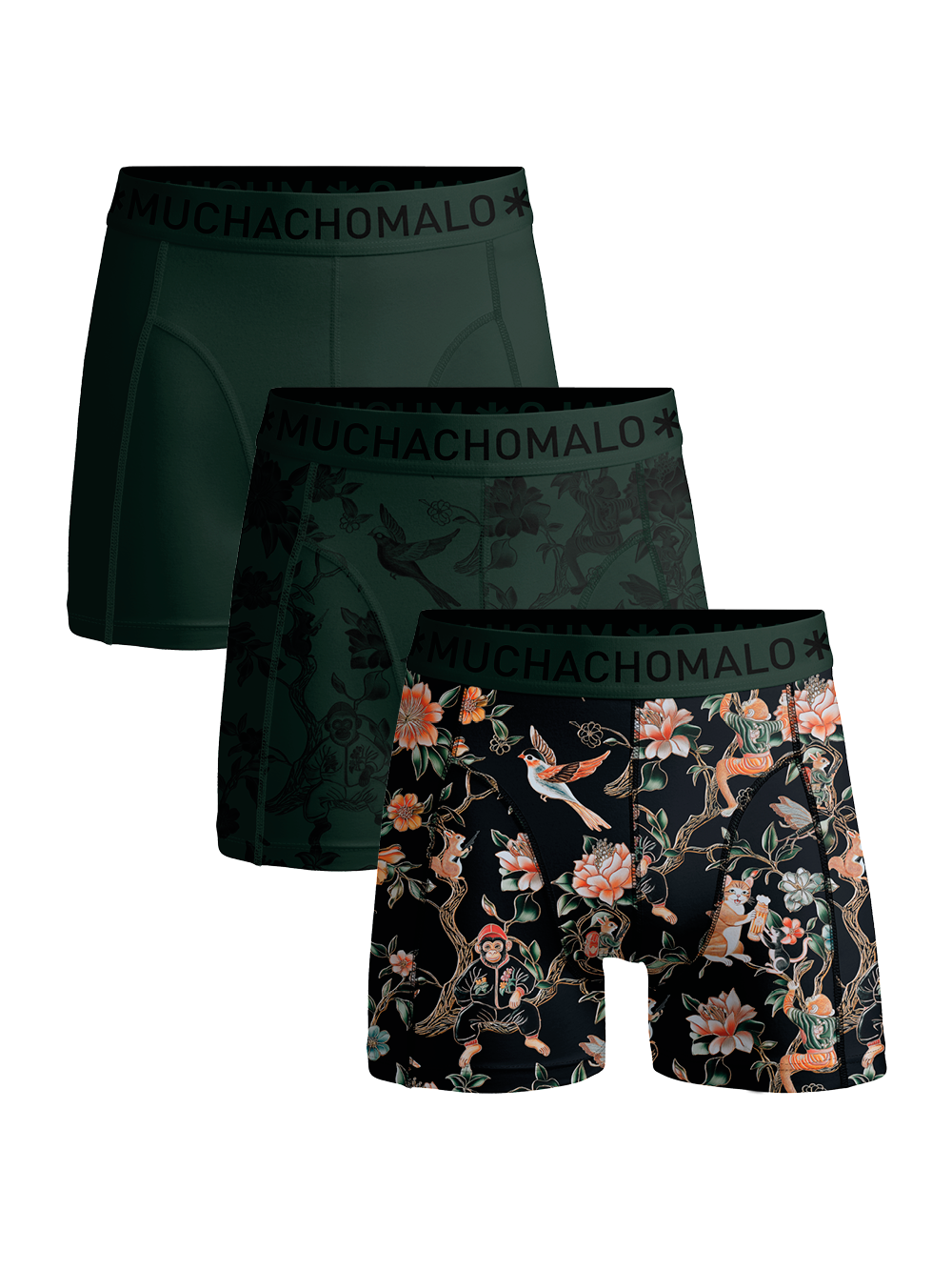 Muchachomalo Boxer 3-pack Print / Solid