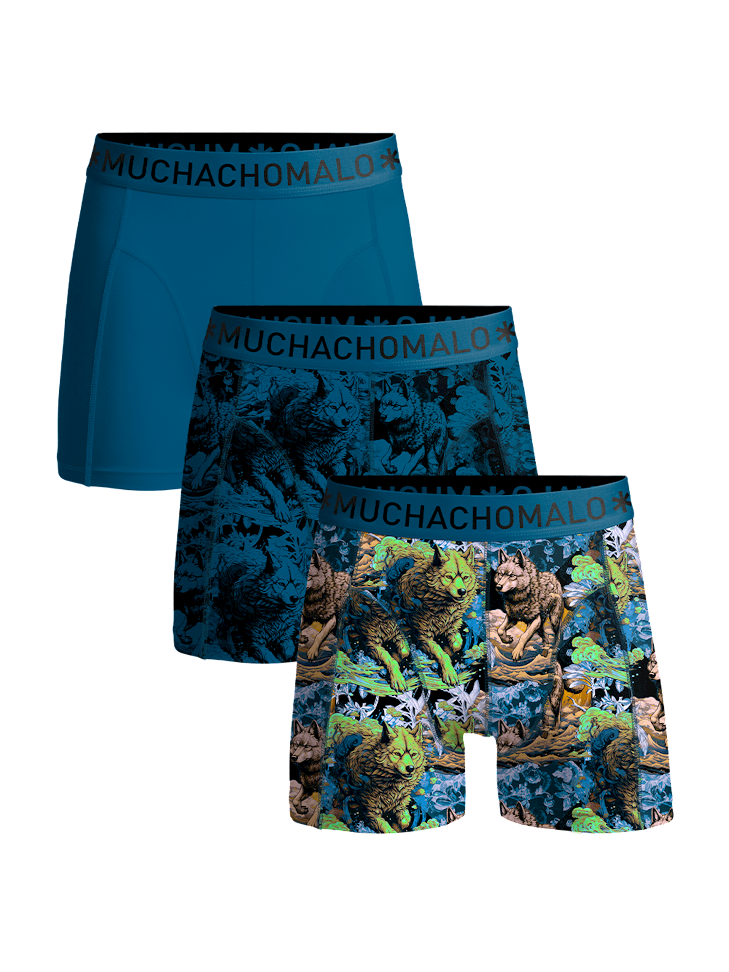 Muchachomalo Boys 3-pack shorts Wolfy