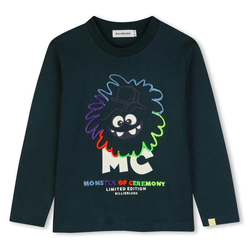jongens LONG SLEEVE T-SHIRT van Billieblush in de kleur Blue in maat 140.