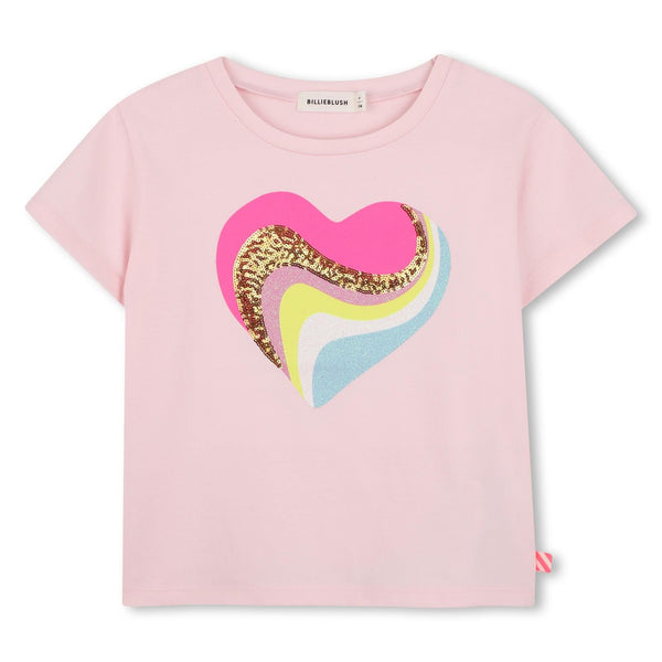 meisjes SHORT SLEEVES TEE-SHIRT van Billieblush in de kleur Pink in maat 140.