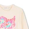 meisjes LONG SLEEVE T-SHIRT van Billieblush in de kleur Beige in maat 140.