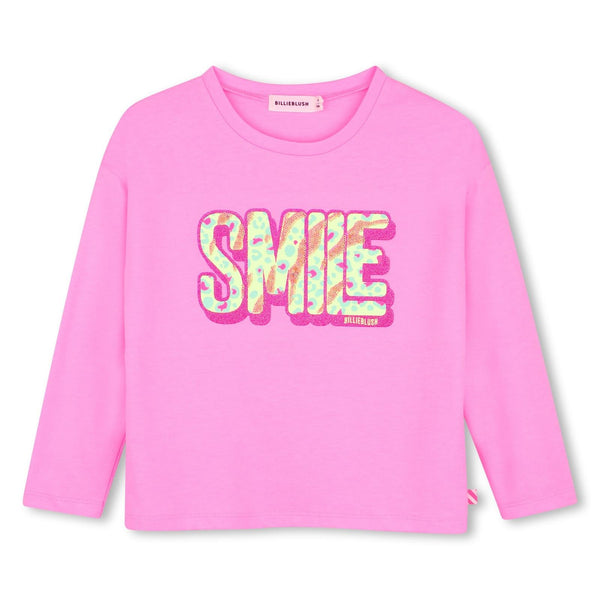 meisjes LONG SLEEVE T-SHIRT van Billieblush in de kleur Pink in maat 140.