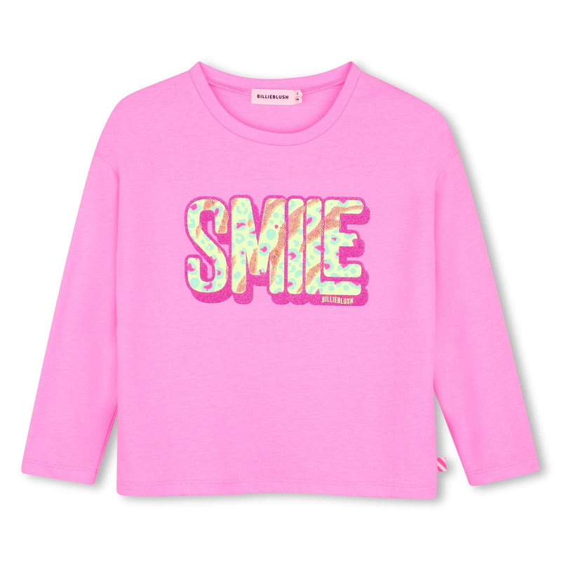 meisjes LONG SLEEVE T-SHIRT van Billieblush in de kleur Pink in maat 140.