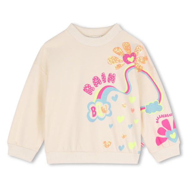 meisjes SWEATSHIRT van Billieblush in de kleur Beige in maat 140.