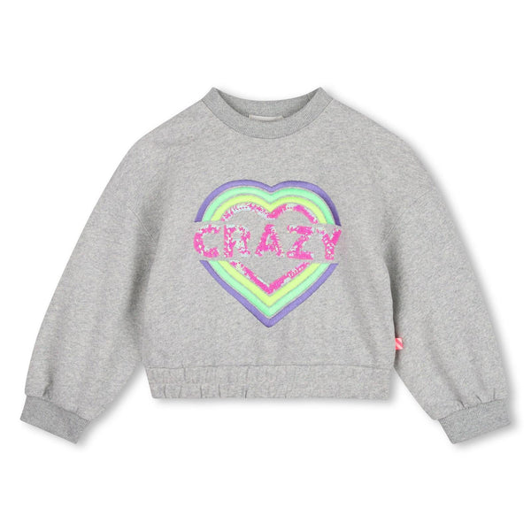 meisjes SWEATSHIRT van Billieblush in de kleur Beige in maat 140.