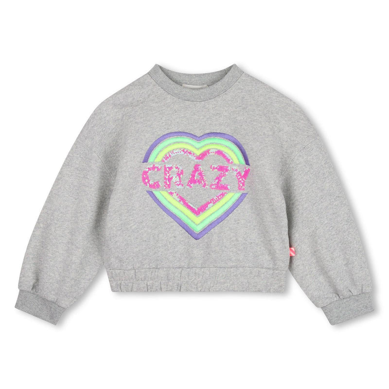 meisjes SWEATSHIRT van Billieblush in de kleur Beige in maat 140.