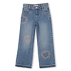 meisjes DENIM TROUSERS van Billieblush in de kleur Blue in maat 140.