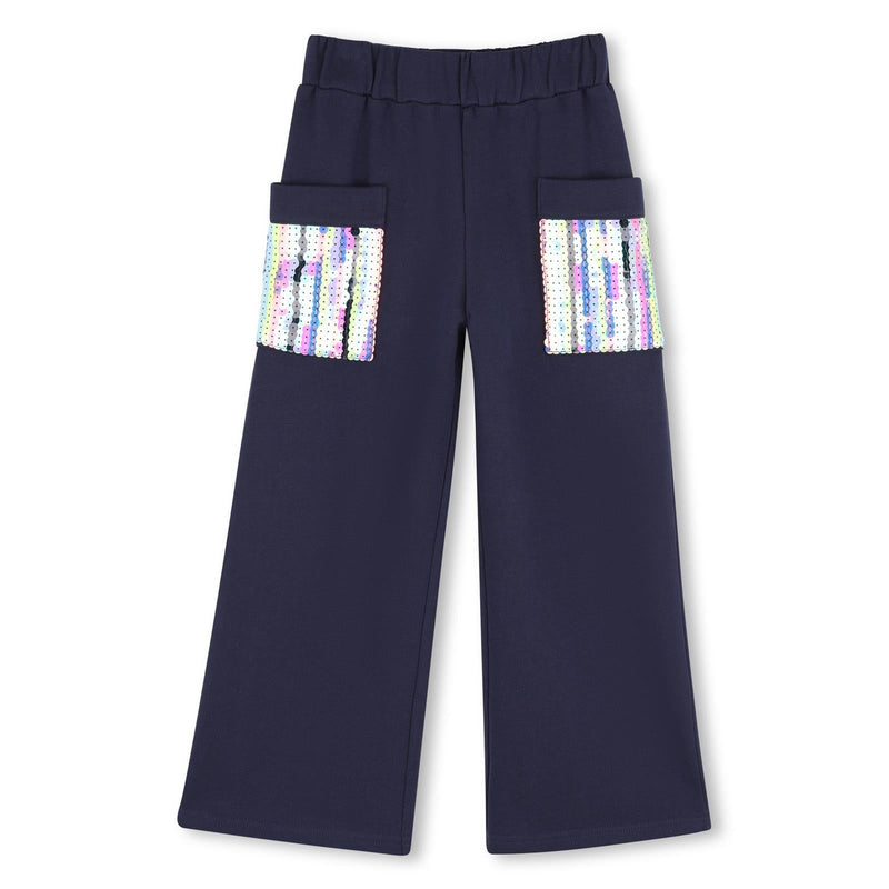 meisjes JOGGING BOTTOMS van Billieblush in de kleur Blue in maat 140.