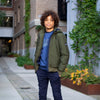 Jongens Jack Jacket van SevenOneSeven in de kleur Khaki Green in maat 158-164.