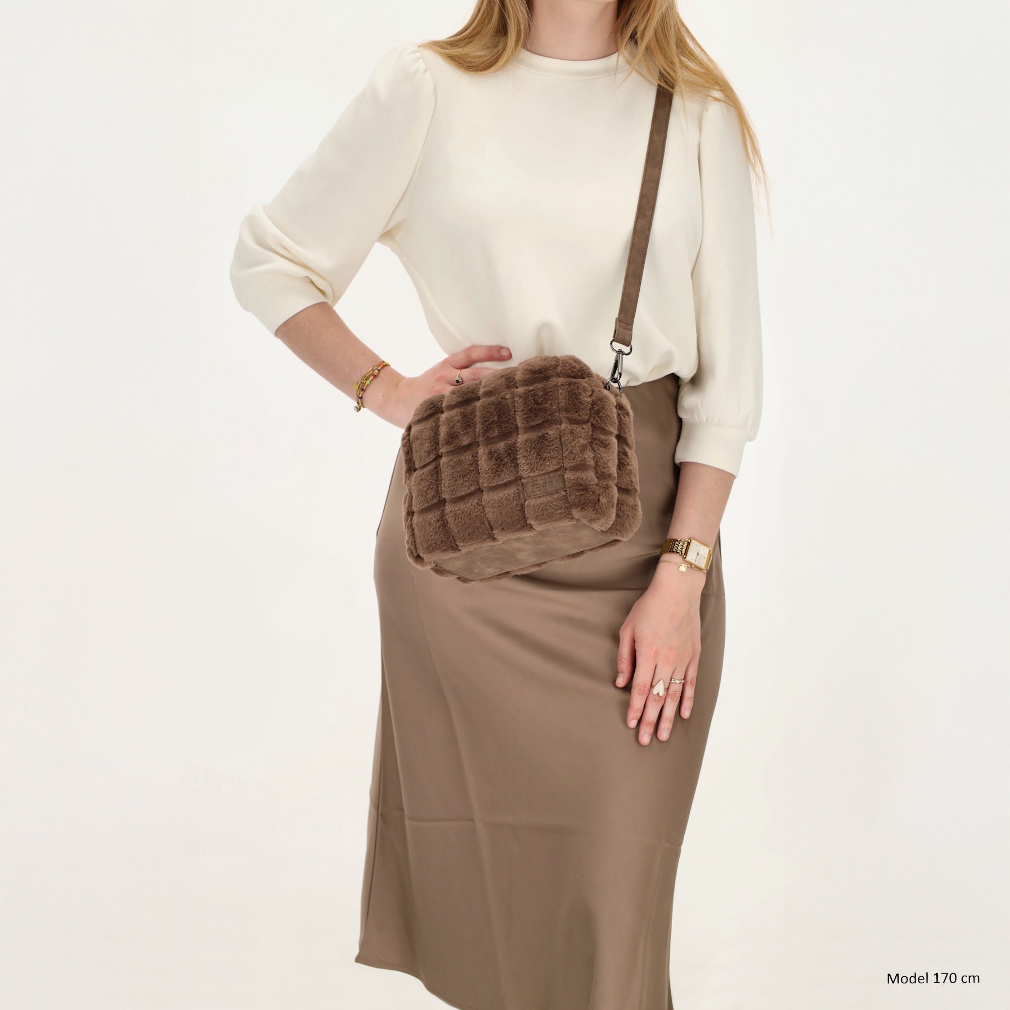 Zebra Crossbodybag Milou - Donkertaupe