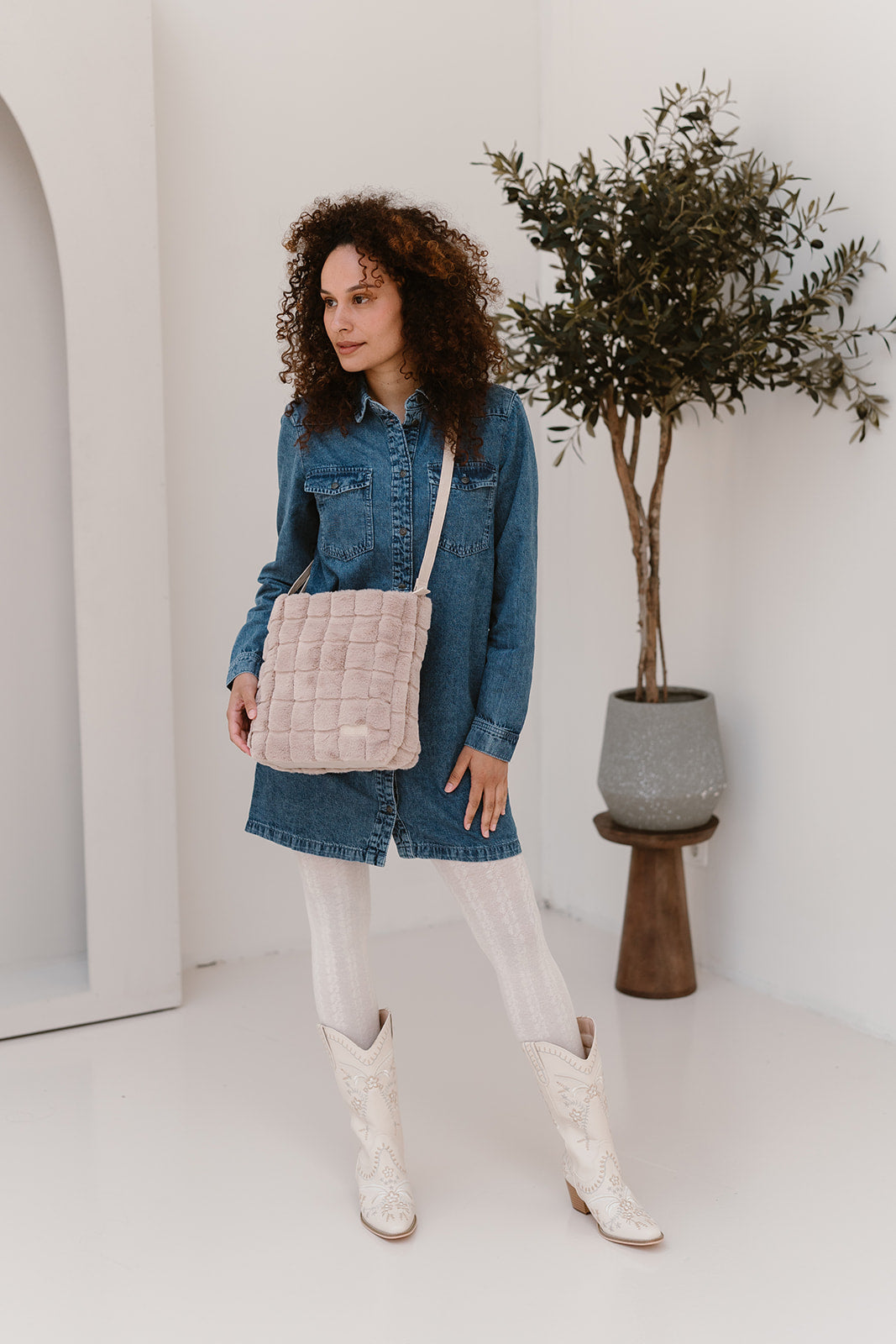 Zebra Crossbodybag Milou - Lichttaupe