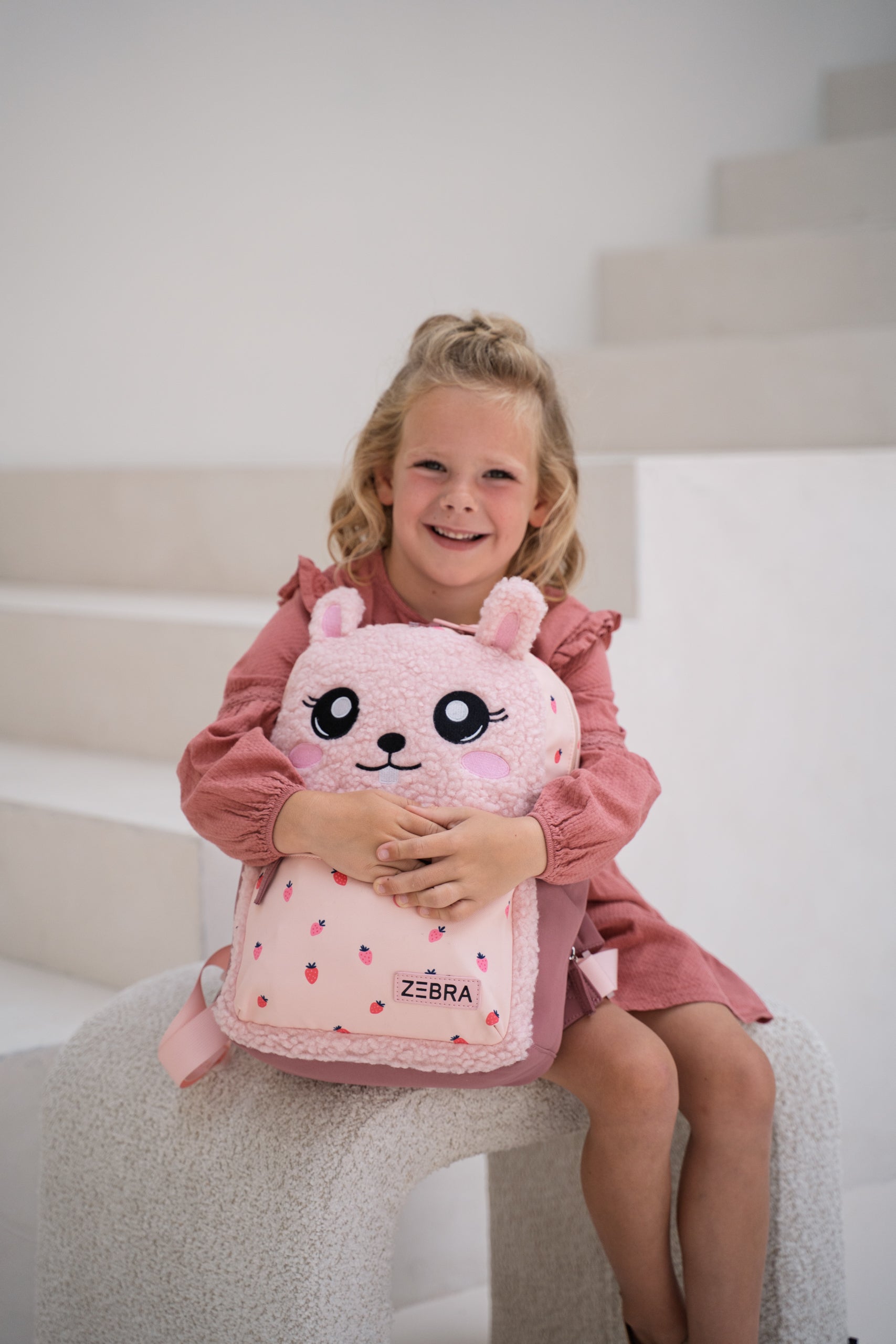 Zebra Rugzak Buddies roze