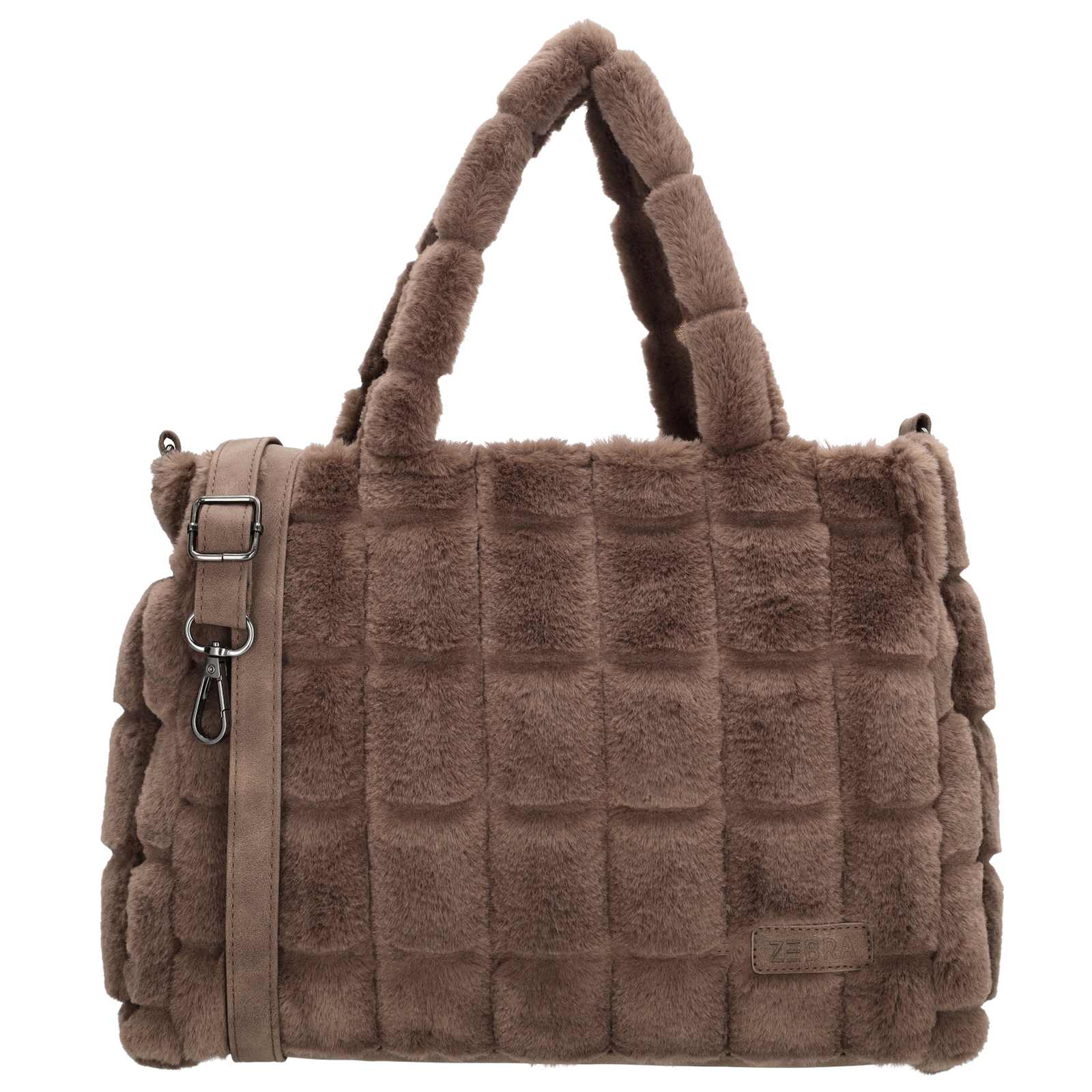 Zebra Handtas Milou - Donkertaupe