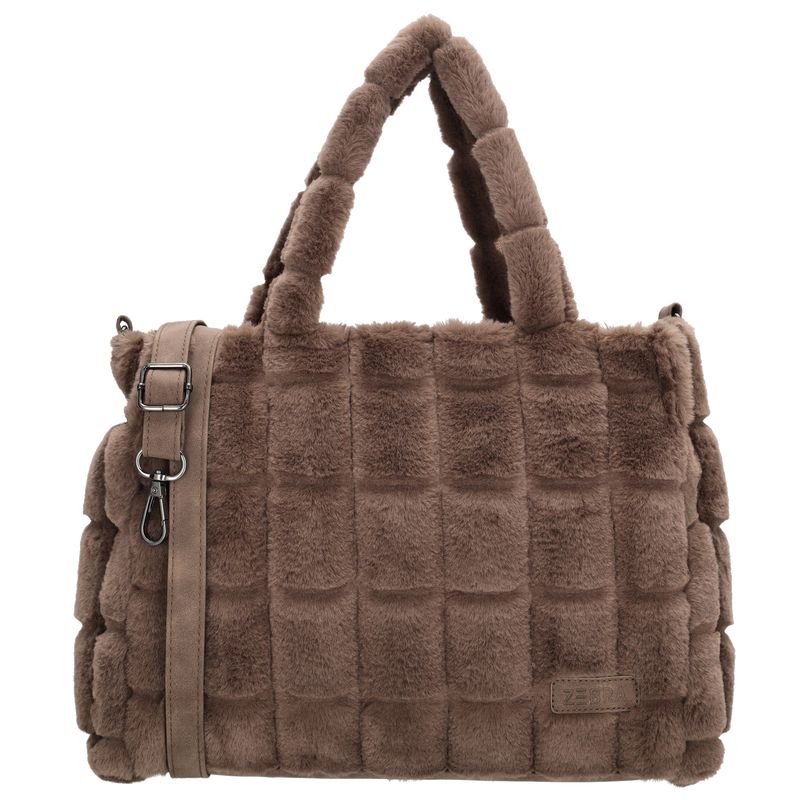 Zebra Handtas Milou - Donkertaupe