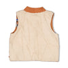 Meisjes Omkeerbaar Gilet Teddy / AOP - Amour Toujours van Jubel in de kleur Camel in maat 128.