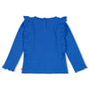 Meisjes Longsleeve ajour rib - Amour Toujours van Jubel in de kleur Blauw in maat 128.