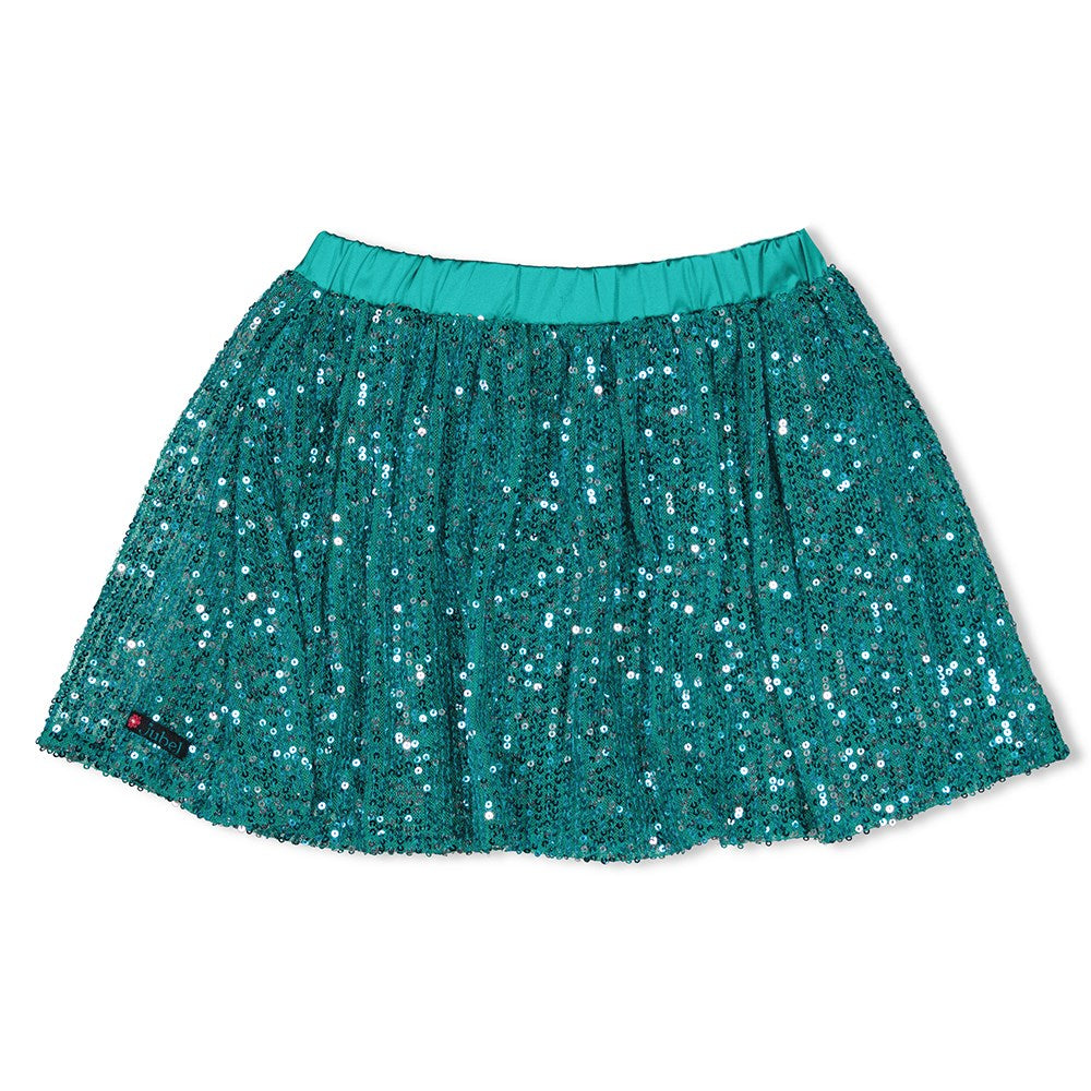 Meisjes Pailetten rok - Girls Club van Jubel in de kleur Teal in maat 128.