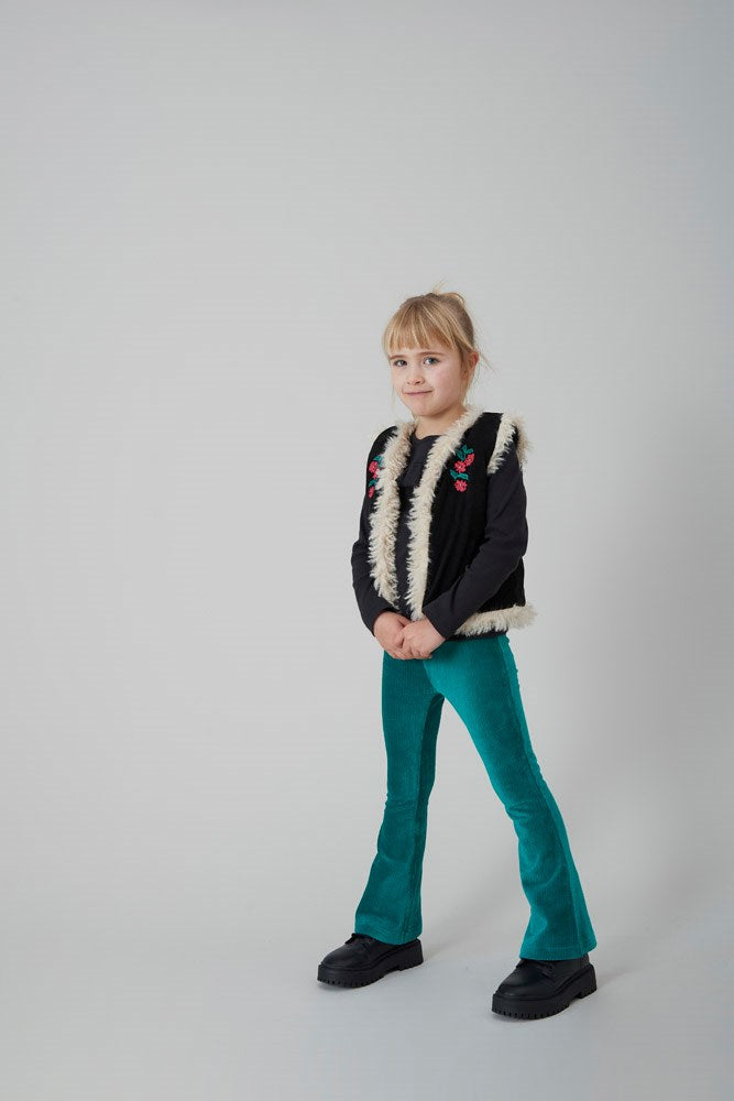 Jubel Omkeerbaar gilet suède look teddy - Girls Club