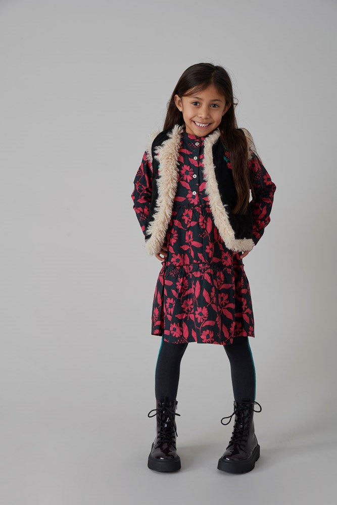 Jubel Omkeerbaar gilet suède look teddy - Girls Club