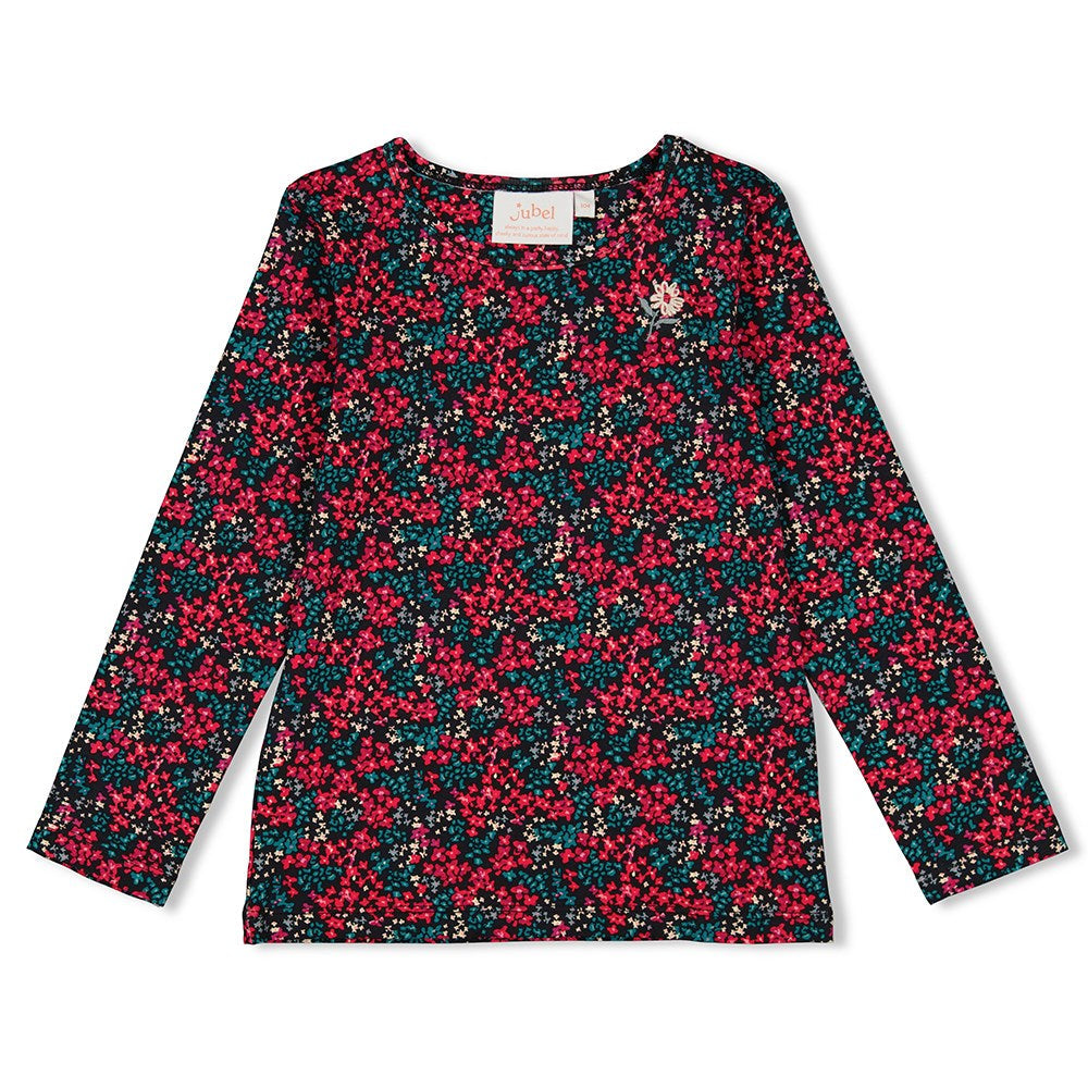 Meisjes Longsleeve AOP - Girls Club van Jubel in de kleur Antraciet in maat 128.