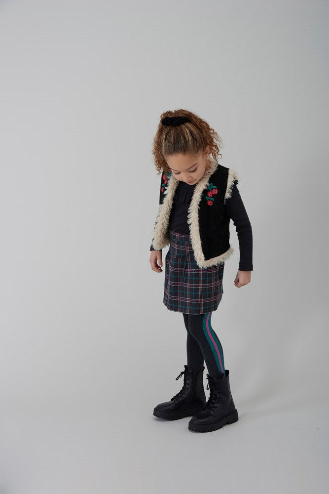 Jubel Omkeerbaar gilet suède look teddy - Girls Club