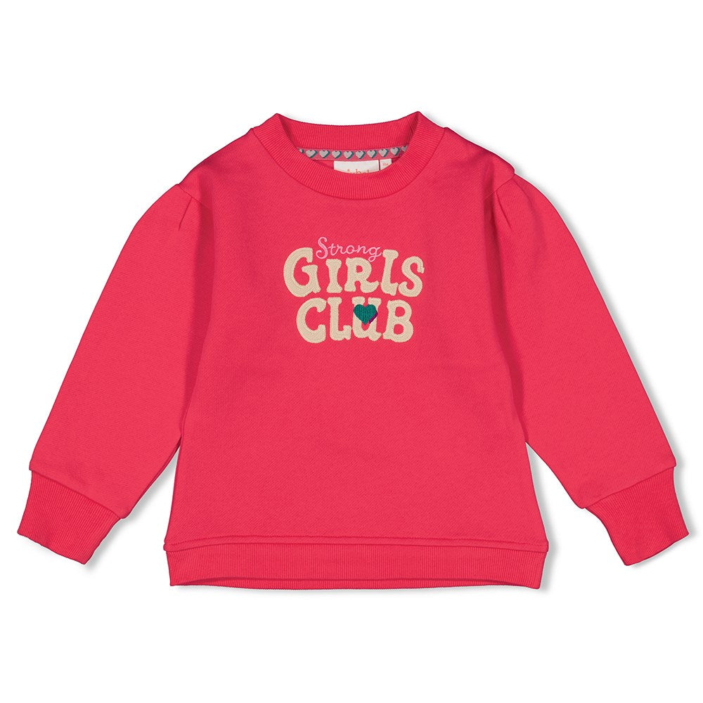 Meisjes Sweater - Girls Club van Jubel in de kleur Roze in maat 128.