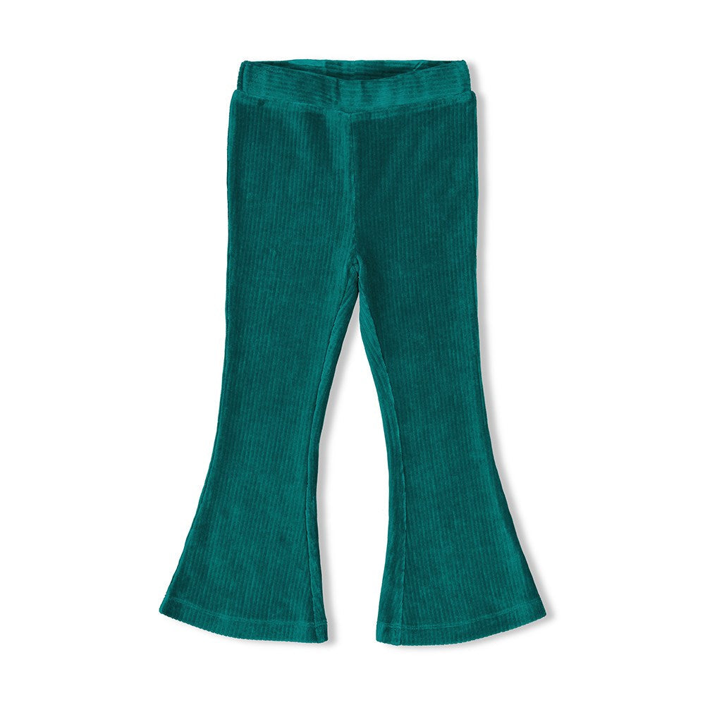 Meisjes Flared broek velours rib - Girls Club van Jubel in de kleur Teal in maat 128.