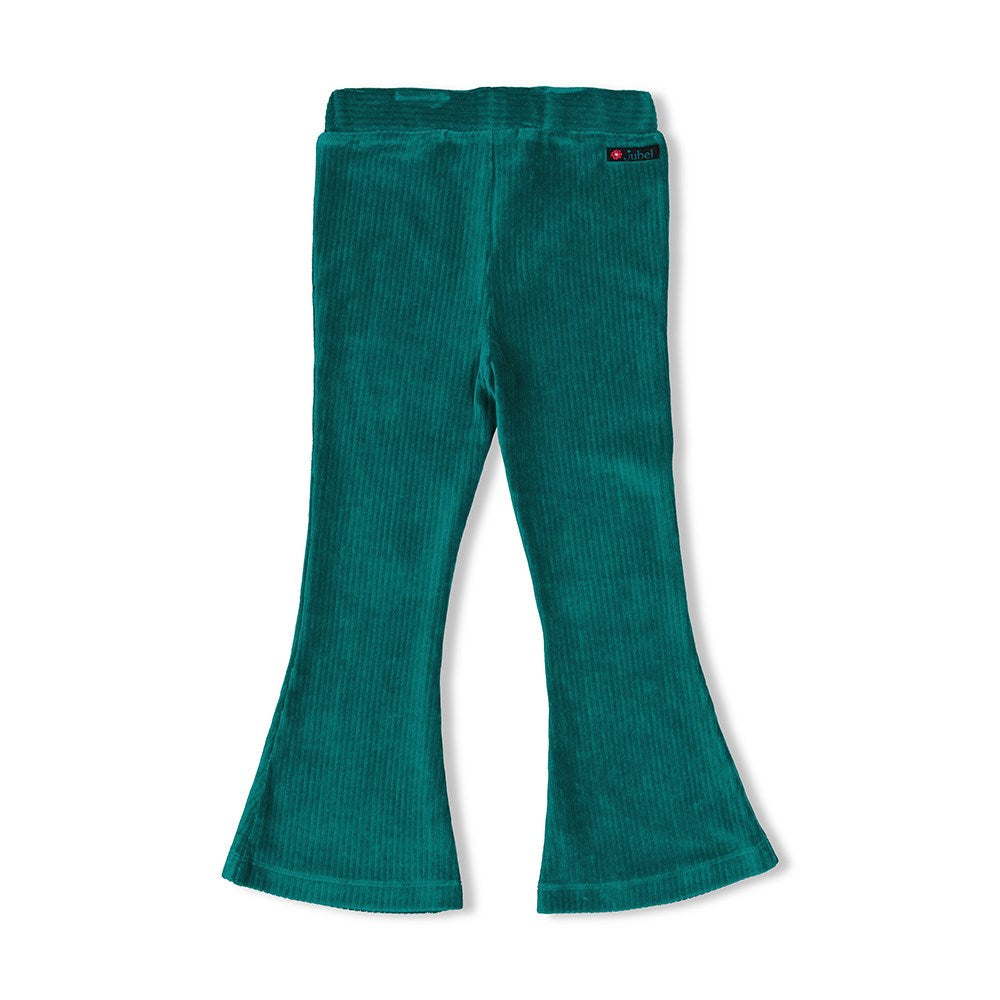 Meisjes Flared broek velours rib - Girls Club van Jubel in de kleur Teal in maat 128.