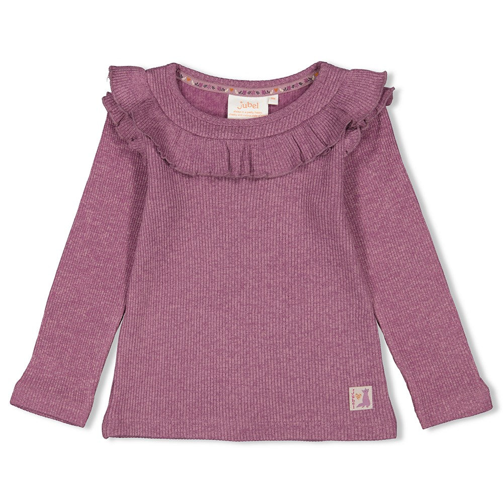 Meisjes Longsleeve ruches - Forest Fancy van Jubel in de kleur Lila in maat 128.