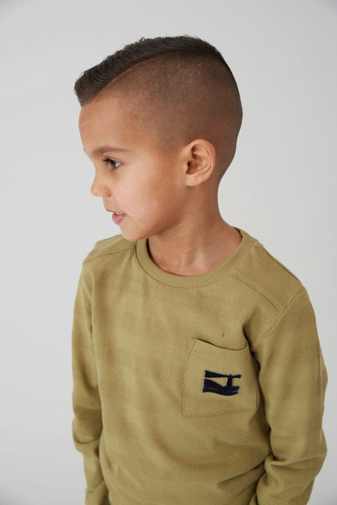 Jongens Longsleeve - Coastal Cool van Sturdy in de kleur Groen in maat 128.