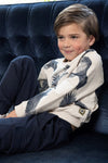 Jongens Cargo broek - Coastal Cool van Sturdy in de kleur Marine in maat 128.