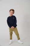 Jongens Sweater - Coastal Cool van Sturdy in de kleur Marine in maat 128.