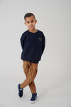 Jongens Sweater - Coastal Cool van Sturdy in de kleur Marine in maat 128.