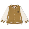 Jongens Sweatvest - Jump For Joy van Sturdy in de kleur Olijf in maat 128.
