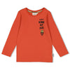 Jongens Longsleeve - Jump For Joy van Sturdy in de kleur Oranje in maat 128.