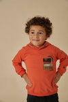 Jongens Hoody - Jump For Joy van Sturdy in de kleur Oranje in maat 128.