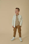 Jongens Overhemd - Jump For Joy van Sturdy in de kleur Offwhite melange in maat 128.
