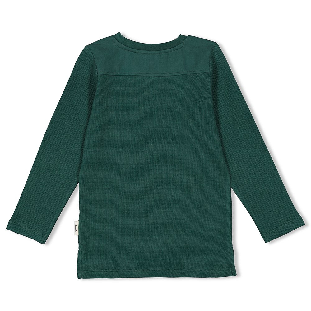 Jongens Longsleeve - Fun Days van Sturdy in de kleur Groen in maat 128.