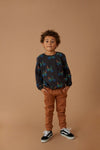 Jongens Sweater AOP - Fun Days van Sturdy in de kleur Antraciet in maat 128.