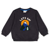 Jongens Sweater - Fun Days van Sturdy in de kleur Antraciet in maat 128.