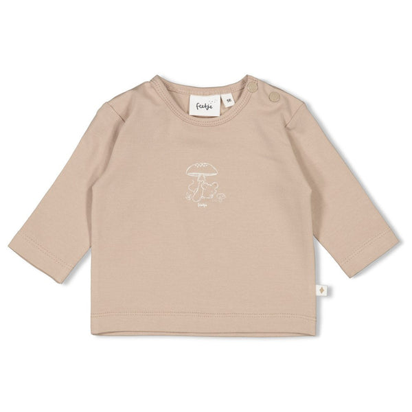 Unisexs Longsleeve - Dear Autumn van Feetje in de kleur Bruin in maat 62.