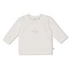 Unisexs Longsleeve - Dear Autumn van Feetje in de kleur Off White in maat 62.