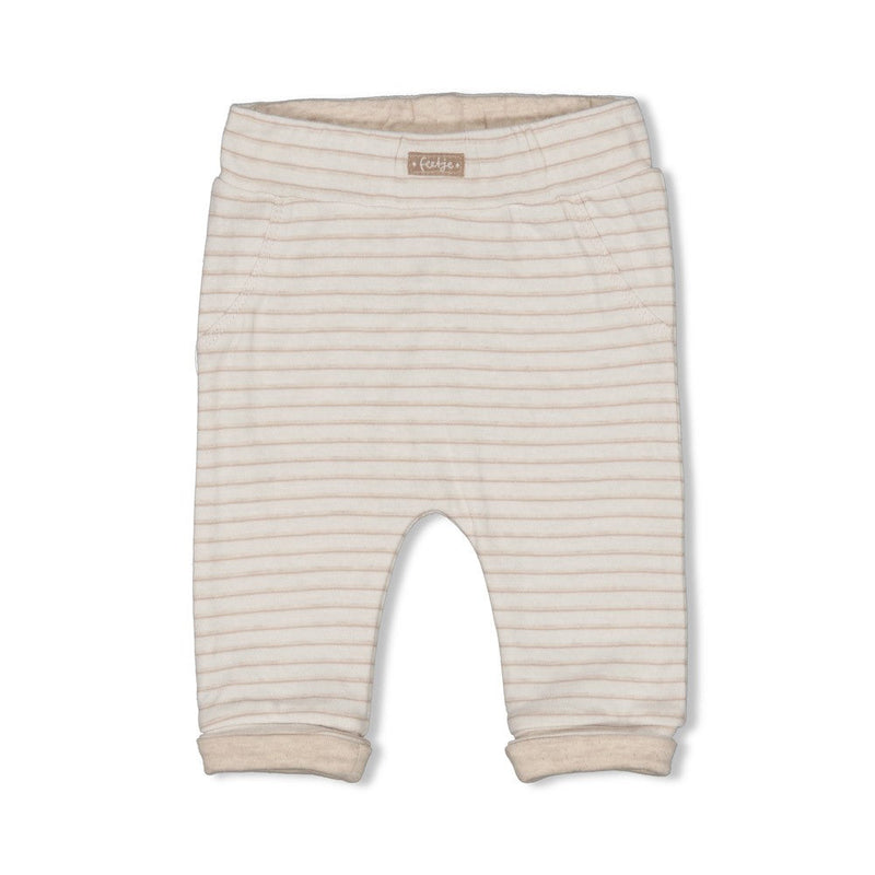 Unisexs Broek streep - Dear Autumn van Feetje in de kleur Off White in maat 62.