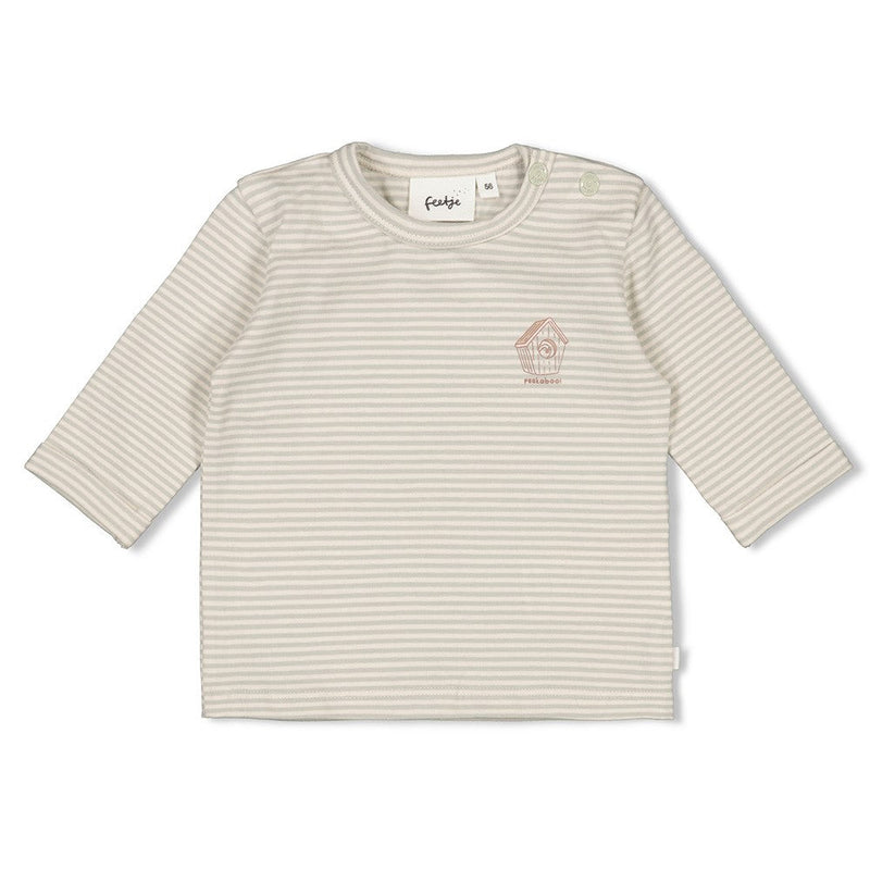 Unisexs Longsleeve streep - Fall Favorites van Feetje in de kleur Groen in maat 62.