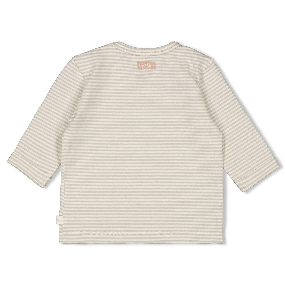 Unisexs Longsleeve streep - Fall Favorites van Feetje in de kleur Groen in maat 62.